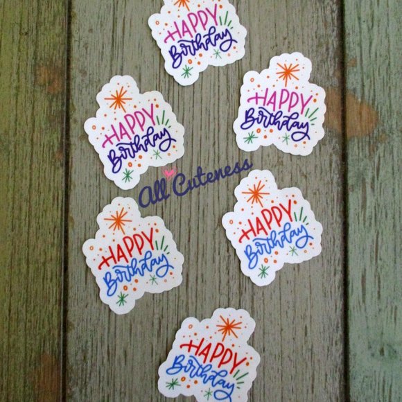 Happy Birthday Stickers Set - Picture 1 of 2